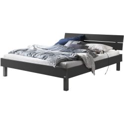 Hasena Bett Junka Grau MDF 160 x 200 cm - Farbe: anthrazit - Bett