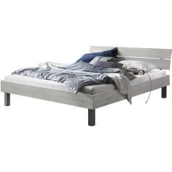 Hasena Bett Junka Grau MDF 140 x 200 cm - Farbe: betongrau - Bett