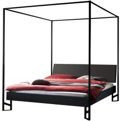 Hasena Himmelbett Eret Grau Holz 160 x 200 cm - Farbe: anthrazit - Material: MDF - Himmelbett