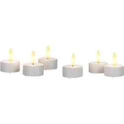 STT, STT - LED Teelichter, 6 Stück, 6 Stück, Weiss