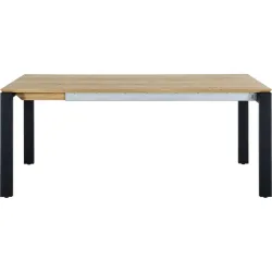 Tisch Caleb Braun/Schwarz Holz 160 cm - Farbe: natur, schwarz - Material: Eiche - Tisch