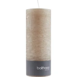 Balthasar - Zylinderkerze, 70X180MM, Taupe