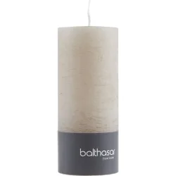 Balthasar - Zylinderkerze, 60X140MM, Taupe