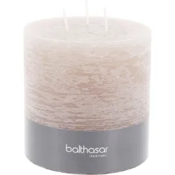 Balthasar - Zylinderkerze 3-Docht, 120X120MM, Taupe