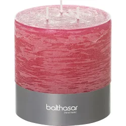 Balthasar - Zylinderkerze 3-Docht, 120X120MM, Himbeere