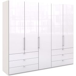 Kleiderschrank Folt Weiss Holzwerkstoff 250 cm 58 cm 216 cm - Kleiderschrank