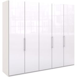 Kleiderschrank Folt Weiss Holzwerkstoff 250 cm 58 cm 216 cm - Kleiderschrank