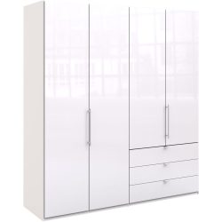 Kleiderschrank Folt Weiss Holzwerkstoff 200 cm 58 cm 216 cm - Kleiderschrank