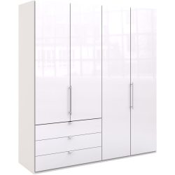 Kleiderschrank Folt Weiss Holzwerkstoff 200 cm 58 cm 216 cm - Kleiderschrank