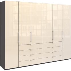 Kleiderschrank Folt Braun/Grau Holzwerkstoff 300 cm 58 cm 236 cm - Farbe: taupe - Kleiderschrank