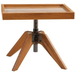 Hasena Nachttisch Carpi Braun Holz 52 cm Höhenverstellbar (manuell) - Farbe: Eiche massiv - Nachttisch