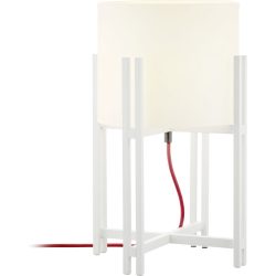 Designer-Tischlampe Bankamp Dynasty E27 weiss H 34 cm - Material: Aluminium/Glas - Designer-Tischlampe