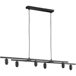 Pendellampe Nero M6 Schwarz Metall 115 cm 150 cm - Pendellampe