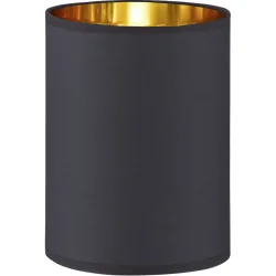 Lampenschirm Nero M6 Gold/Schwarz Stoff 9 cm 11 cm - Farbe: schwarz-gold - Lampenschirm