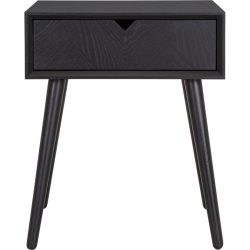 Nachttisch Cara Schwarz Holz 45 cm - Material: Holzwerkstoff - Nachttisch