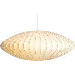 HAY Pendellampe Nelson Saucer Weiss Kunststoff 89 cm 36 cm - Farbe: offwhite - Material: Polymer - Pendellampe