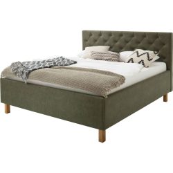 Bett Belial Grün Stoff 180 x 200 cm - Material: Bezug Stoff - Bett