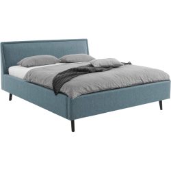 Bett Simas Blau Stoff 180 x 200 cm - Farbe: ocean - Material: Bezug Stoff - Bett