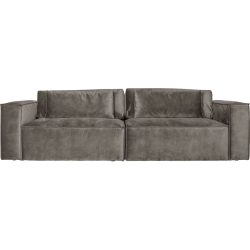 Sofa Karsten Grau Stoff 284 cm 118 cm - Farbe: Hellgrau - Material: Polyester Stoff - Sofa