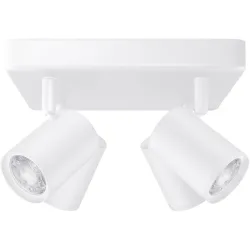 Spot WiZ Weiss Kunststoff/Aluminium 22 cm 12.3 cm - LED - Lichtfarbe: Extra warmweiss - Helles Neutralweiss - Material: Metall - Spot- LED