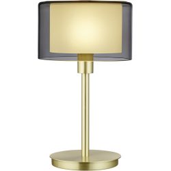 Designer-Tischlampe Bankamp Karl75 E14 Messing matt D 20 cm H 34 cm - Material: Messing/Glas - Designer-Tischlampe