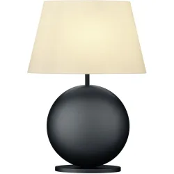 Designer-Tischlampe Bankamp Nero E27 schwarz/weiss H 51 cm - Farbe: schwarz, weiss - Material: Eisen - Designer-Tischlampe