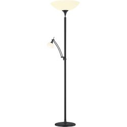 Designer-Steh/Leselampe Bankamp Opera schwarz dimmbar H 180 cm - LED - Lichtfarbe: Extra warmweiss - Material: Messing/Eisen/Glas -