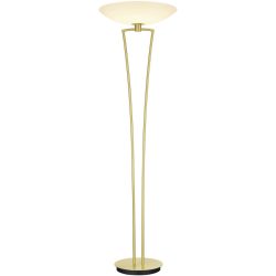 Designer-Stehlampe Bankamp Lady Messing matt dimmbar H 179 cm - LED - Lichtfarbe: Extra warmweiss - Material: Messing/Glas - Designer-Stehlampe- LED