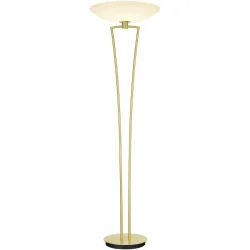Designer-Stehlampe Bankamp Lady Messing matt dimmbar H 179 cm - LED - Lichtfarbe: Extra warmweiss - Material: Messing/Glas - Designer-Stehlampe- LED
