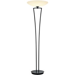 Designer-Stehlampe Bankamp Lady schwarz dimmbar H 179 cm - LED - Lichtfarbe: Extra warmweiss - Material: Messing/Glas - Designer-Stehlampe- LED