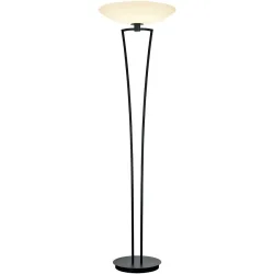 Designer-Stehlampe Bankamp Lady schwarz dimmbar H 179 cm - LED - Lichtfarbe: Extra warmweiss - Material: Messing/Glas - Designer-Stehlampe- LED