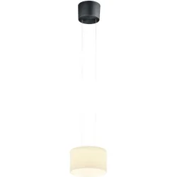 Designer-Pendellampe Bankamp Grand opal anthrazit 1-flammig dimmbar D 20 cm - Farbe: anthrazit matt eloxiert - LED - Lichtfarbe: Extra warmweiss -