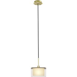 Designer-Pendellampe Bankamp Karl75 E14 Messing matt 1-flammig D 20 cm - Material: Messing/Glas - Designer-Pendellampe