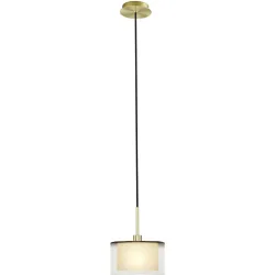 Designer-Pendellampe Bankamp Karl75 E14 Messing matt 1-flammig D 20 cm - Material: Messing/Glas - Designer-Pendellampe