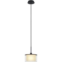 Designer-Pendellampe Bankamp Karl75 E14 schwarz 1-flammig D 20 cm - Material: Messing/Glas - Designer-Pendellampe