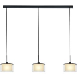 Designer-Pendellampe Bankamp Karl75 E14 schwarz 3-flammig - Material: Messing/Glas - Designer-Pendellampe