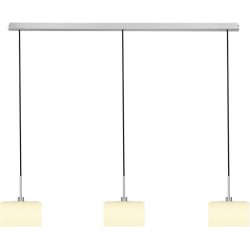Designer-Pendellampe Bankamp Karl75 E14 Nickel matt 3-flammig - Material: Messing/Glas - Designer-Pendellampe