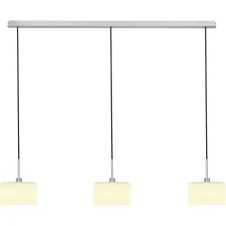 Designer-Pendellampe Bankamp Karl75 E14 Nickel matt 3-flammig - Material: Messing/Glas - Designer-Pendellampe