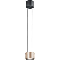 Designer-Pendellampe Bankamp Impulse Roségold 1-flammig vertical flex - Farbe: Rose/Gold eloxiert - LED - Lichtfarbe: Extra warmweiss - Material: