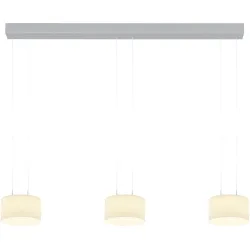 Designer-Pendellampe Bankamp Grand opal aluminium eloxiert 3-flammig - LED - Lichtfarbe: Extra warmweiss - Material: Aluminium/Glas -