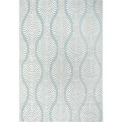 Outdoor-Teppich Amelie hellblau Anderes Muster Polypropylen 80 x 200 cm - Outdoor-Teppich
