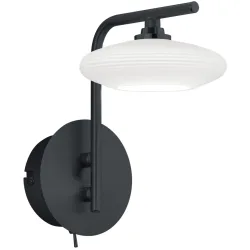 Wandlampe Kari Schwarz Metall 10 cm 20 cm - LED - Lichtfarbe: Extra warmweiss - Wandlampe- LED Energiesparlampe