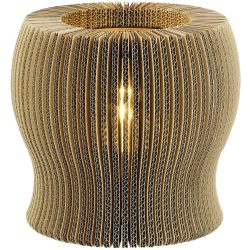 Tischlampe Clare Braun Metall 27 cm 26 cm - Tischlampe