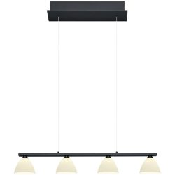 Pendellampe Emmeline Schwarz Metall 77 cm 150 cm - LED - Lichtfarbe: Extra warmweiss - Pendellampe- LED Energiesparlampe