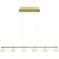 Pendellampe Emmeline Mehrfarbig Metall 114 cm 150 cm - Farbe: messing matt - LED - Lichtfarbe: Extra warmweiss - Pendellampe- LED Energiesparlampe