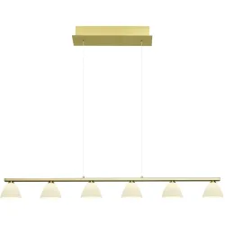 Pendellampe Emmeline Mehrfarbig Metall 114 cm 150 cm - Farbe: messing matt - LED - Lichtfarbe: Extra warmweiss - Pendellampe- LED Energiesparlampe