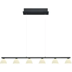 Pendellampe Emmeline Schwarz Metall 114 cm 150 cm - LED - Lichtfarbe: Extra warmweiss - Pendellampe- LED Energiesparlampe