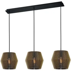 Pendellampe Clare Braun Metall 150 cm - Farbe: Braun eloxiert - Pendellampe