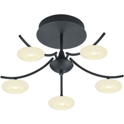 Deckenlampe Kari Schwarz Metall 53 cm 28 cm - LED - Lichtfarbe: Extra warmweiss - Deckenlampe- LED Energiesparlampe