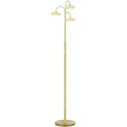 Stehlampe Kari Gold Metall 150 cm - Farbe: messing matt - LED - Lichtfarbe: Extra warmweiss - Stehlampe- LED Energiesparlampe